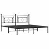 vidaXL Bettgestell mit Kopfteil Metall Schwarz 183x213 cm