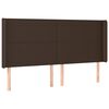 vidaXL Boxspringbett mit Matratze & LED Braun 180x200 cm Kunstleder