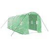 vidaXL Gew&auml;chshaus mit Stahlrahmen Gr&uuml;n 12 m&sup2; 6x2x2 m