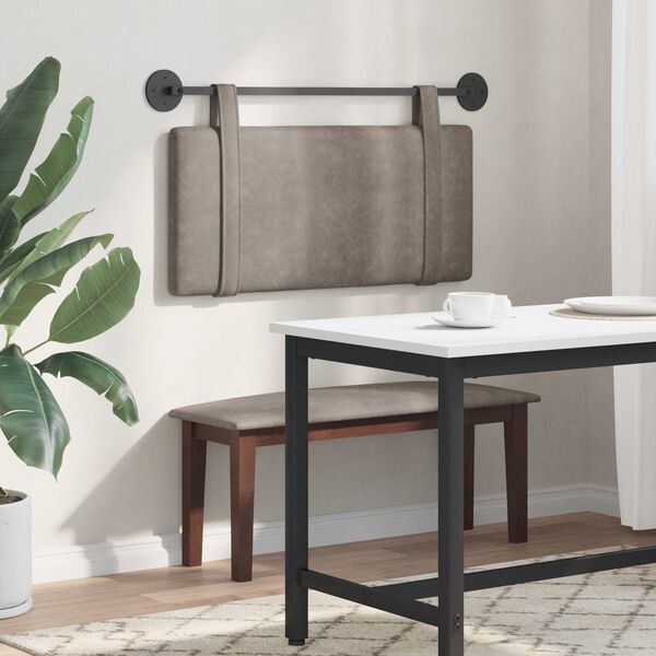 vidaXL H&auml;ngevorderseite Wandmontiert Grau 90 x 55 x 5 cm Antikes PU