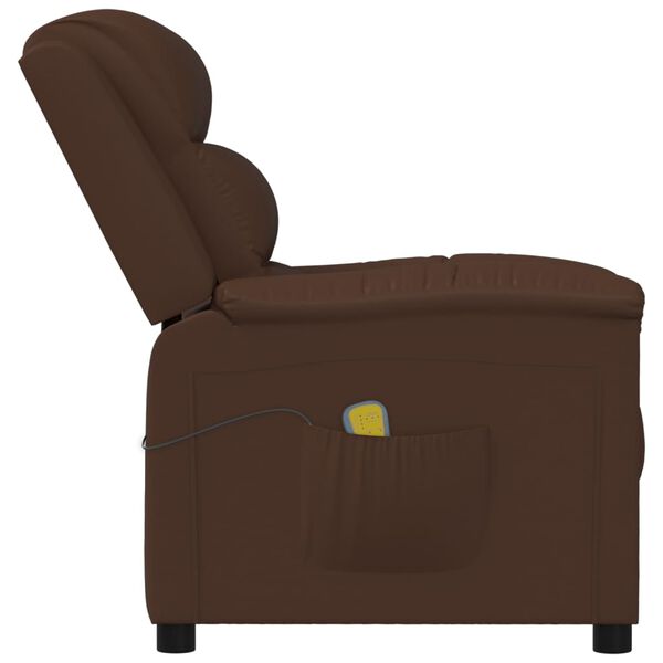 vidaXL Massagesessel Braun Kunstleder