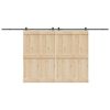 vidaXL Schiebet&uuml;rbeschlag-Set 427 cm Stahl Schwarz