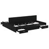 vidaXL Aufbewahrungsbettgestell Schwarz Eichen-Optik 200 x 200 cm