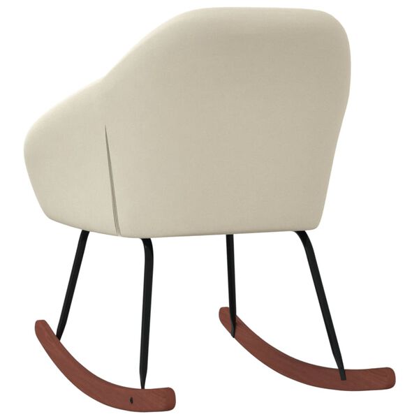 vidaXL Schaukelstuhl Creme Stoff