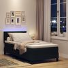 vidaXL Boxspringbett mit Matratze mit LED Schwarz 90 x 200 cm Stoff