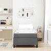 vidaXL Boxspringbett Dunkelgrau 100 x 200 cm Stoff