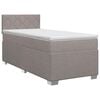 vidaXL Boxspringbett mit Matratze mit Kopfteil Taupe 90 x 200 cm Stoff