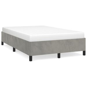 vidaXL Bettgestell ohne Matratze Hellgrau 120x200 cm Samt