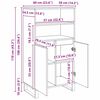vidaXL Hochboard Schwarz 60 x 36 x 110 cm Holzwerkstoff