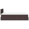 vidaXL Ottoman-Bett mit Matratze Dunkelbraun 120x190 cm Stoff