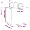 vidaXL Papiertragetaschen 250 Stk. mit Henkeln Schwarz 32x22x24 cm