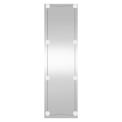 vidaXL Wandspiegel mit LED-Leuchten 30x100 cm Glas Rechteckig