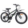 vidaXL Kinderfahrrad 24 Zoll 6-Speed f&uuml;r 8-12 Jahre alt Schwarz