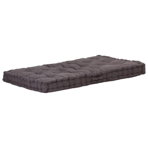 vidaXL Palettenkissen Baumwolle 120&times;80&times;10 cm Anthrazit
