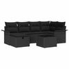 vidaXL Gartensofa-set 7 stk. Schwarz Poly-Rattan