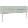 vidaXL Ottoman-Bett mit Matratzen & LEDs Hellgrau 200x200 cm Samt