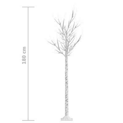 vidaXL Weihnachtsbaum 180 LEDs 1,8 m Warmweiß Indoor Outdoor