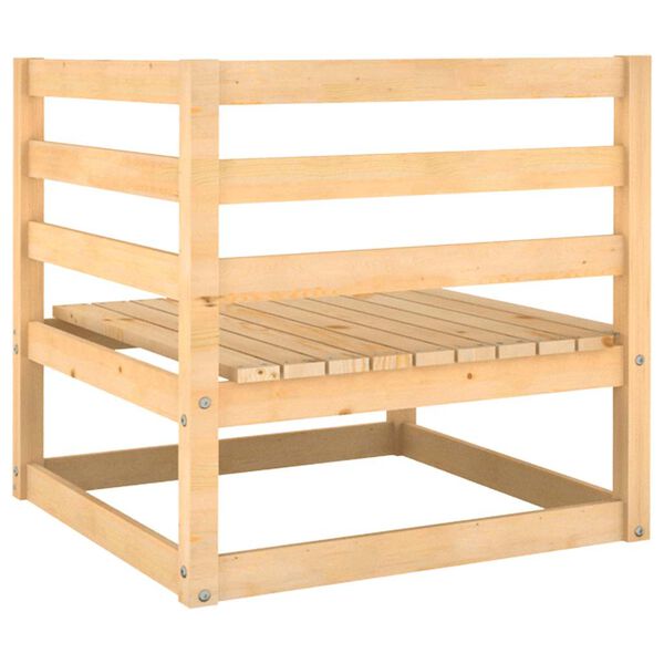 vidaXL Gartensofa 2-Sitzer mit Kissen Kiefer Massivholz