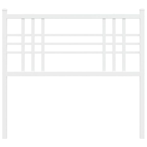 vidaXL Kopfteil Metall Wei&szlig; 100 cm