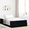 vidaXL Bettgestell mit Matratze mit Matratze 2 pcs Schwarz Stoff