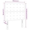 vidaXL LED Kopfteil Taupe 80x5x118/128 cm Stoff
