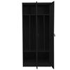 vidaXL Kleiderschrank Schwarz 80x50x180 cm Stahl