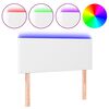 vidaXL LED Kopfteil Wei&szlig; 100x5x78/88 cm Kunstleder