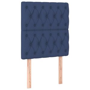 vidaXL Kopfteil Blau 80x7x118/128 cm Stoff