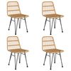 vidaXL 5-tlg. Garten-Essgruppe Poly Rattan