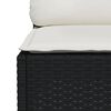 vidaXL 9-tlg. Garten-Sofagarnitur mit Kissen Schwarz Poly Rattan