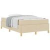 vidaXL Bettrahmen Creme 120 x 190 cm Stoff