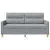 vidaXL 2-Sitzer-Sofa Hellgrau 140 cm Stoff