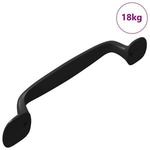 vidaXL M&ouml;belgriff 250 stk. Schwarz 130 x 19,4 x 22,3 mm Aluminium