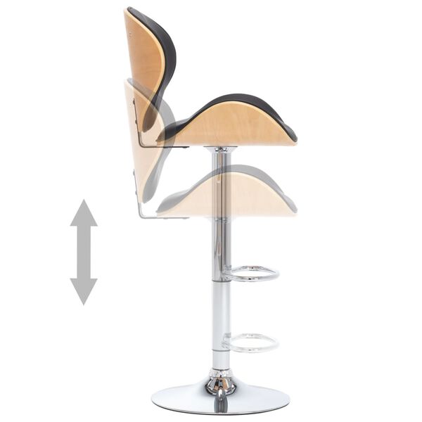 vidaXL Barhocker Schwarz Kunstleder