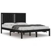 vidaXL Massivholzbett Schwarz Kiefer 140x190 cm