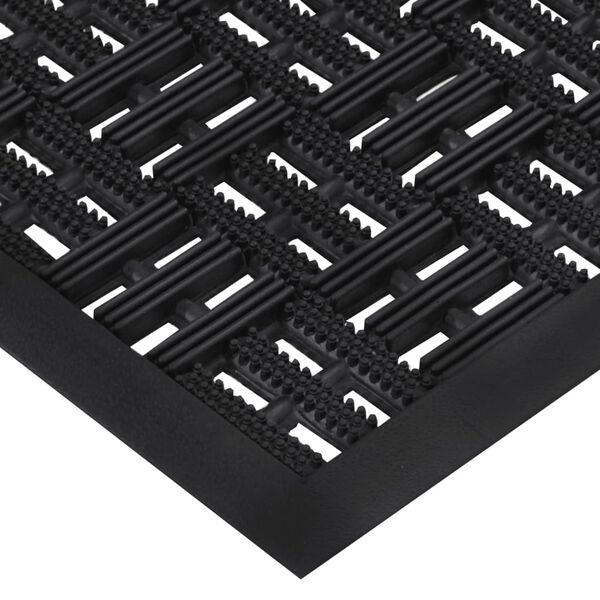 vidaXL Fu&szlig;matte Rechteckig 45x75 cm Gummi