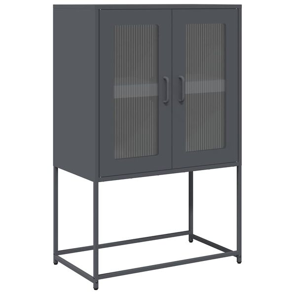 vidaXL Highboard Anthrazit 68x39x107 cm Stahl
