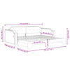 vidaXL Tagesbett Ausziehbar Schwarz 90x190 cm Stoff