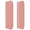 vidaXL Kopfteil mit Ohren Rosa 163x16x78/88 cm Samt
