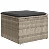 vidaXL 9-tlg. Garten-Sofagarnitur mit Kissen Hellgrau Poly Rattan