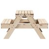 vidaXL Picknicktisch f&uuml;r Kinder 88x97x52 cm Massivholz Kiefer