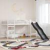 vidaXL Kinder-Loftbett mit Rutsche Wei&szlig; und Anthrazit 90 x 200 cm