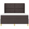 vidaXL Boxspringbett mit Matratze Dunkelgrau 90x190 cm Dunkelbraun