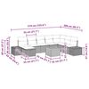vidaXL Garten-Sofa-Set mit Kissen mit Speicher 9 pcs Beige Poly Rattan