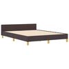 vidaXL Bettgestell mit Kopfteil Dunkelbraun 140 x 190 cm Stoff