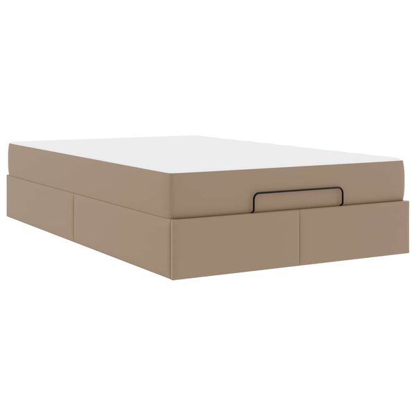 vidaXL Bettgestell mit Matratze mit Matratze 2 pcs Hellbraun PVC