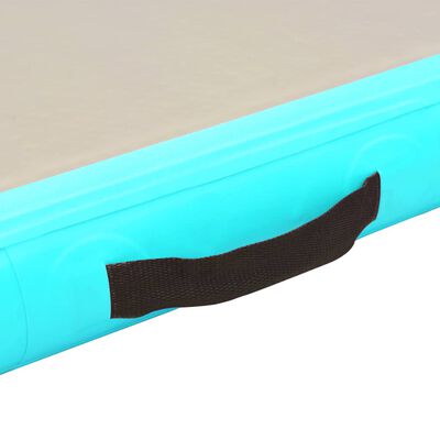vidaXL Aufblasbare Gymnastikmatte mit Pumpe 800x100x10 cm PVC Grün