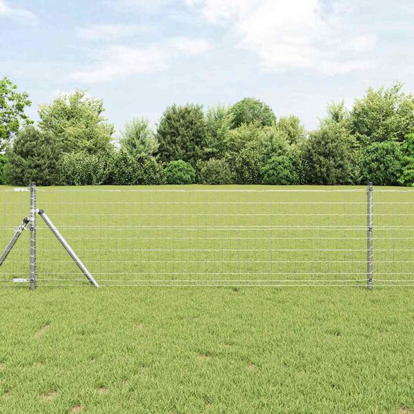 vidaXL Eurozaun 0,8 x 10 m PVC-beschichtetes Eisen