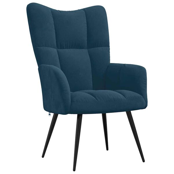 vidaXL Relaxsessel Blau Samt