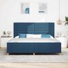 vidaXL Bettgestell mit Kopfteil Blau 200 x 200 cm Stoff
